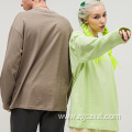 Spring solid color loose long sleeve bottoming shirt